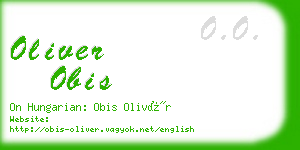 oliver obis business card